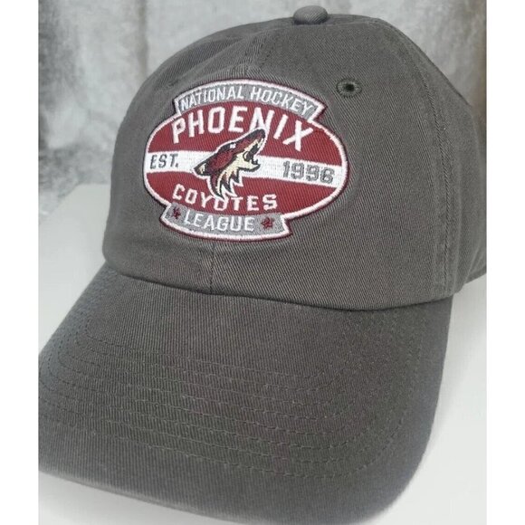 Vintage Phoenix Coyotes Hat NHL Gray strapback dad hat cap NOS Old Time Hockey - Picture 11 of 11